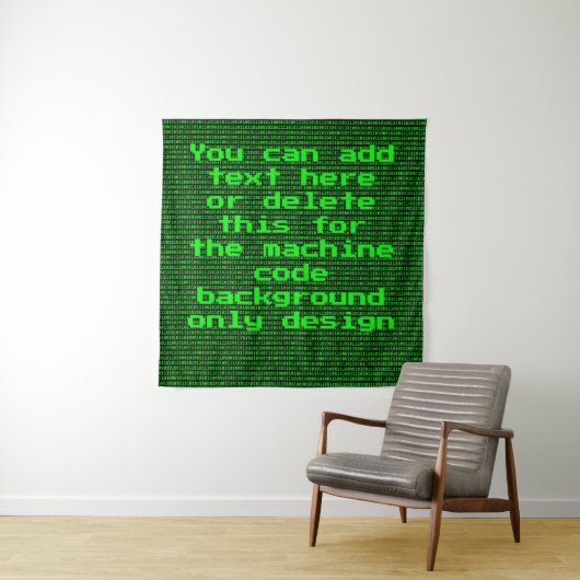 Computercode - Uw aangepaste tekst voor Funny Prog Wandkleed (In situ)