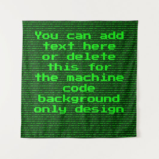 Computercode - Uw aangepaste tekst voor Funny Prog Wandkleed (Voorkant)