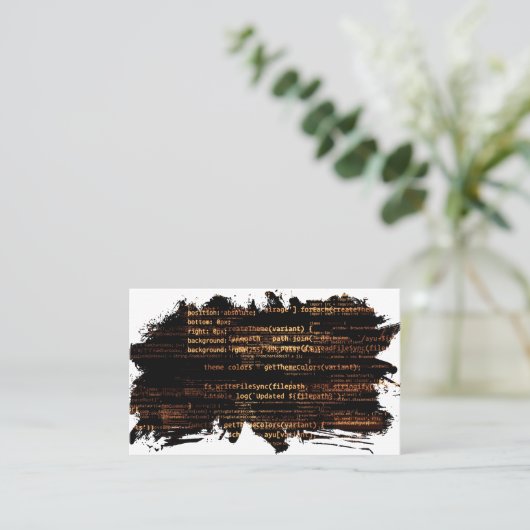 Computercode Visitekaartje (Staand voorkant)