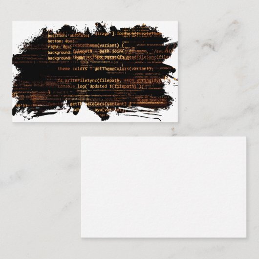 Computercode Visitekaartje (Voorkant / Achterkant)