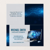 Computerdesktop | Moderne digitale technologie Visitekaartje (Buitenkant ongevouwen)