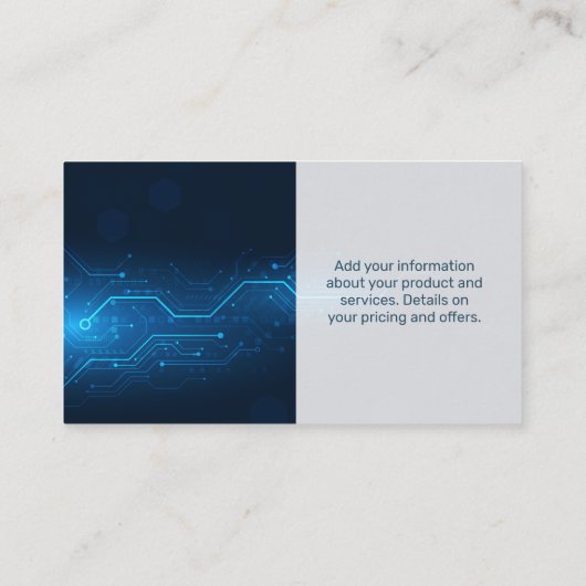 Computerdesktop | Moderne digitale technologie Visitekaartje (Achterkant)