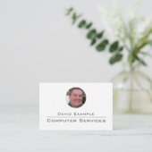 Computerdienst met foto van de houder visitekaartje (Staand voorkant)