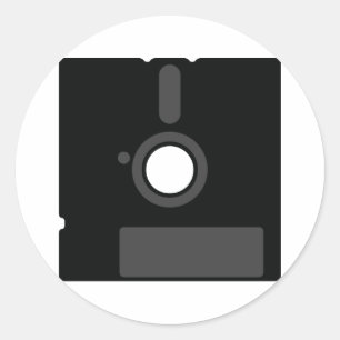 Computerdiskettestation 5.5 Geek Ronde Sticker
