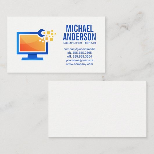 computerelektronicareparateur | technicus visitekaartje (Voorkant / Achterkant)