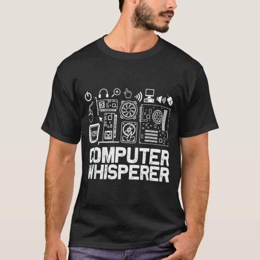 Computerfluisteraar T-shirt Tech Support Nerds Gee (Voorkant)