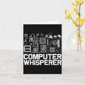 Computerfluisteraarshirt Tech Support Nerds Geek Kaart (Gele Bloem)