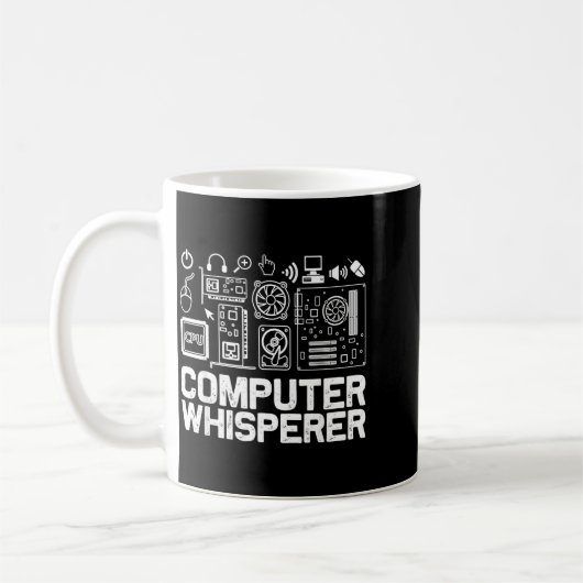 Computerfluisteraarshirt Tech Support Nerds Geek Koffiemok (Links)