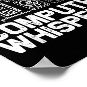 Computerfluisteraarshirt Tech Support Nerds Geek Poster (Hoek)