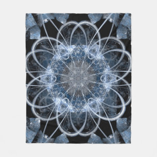 Computerfractale illustratie van de grijze blauwe fleece deken