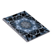 Computerfractale illustratie van de grijze blauwe notitieboek (Rechterzijde)