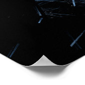 Computerfractale illustratie van de grijze blauwe  poster (Hoek)