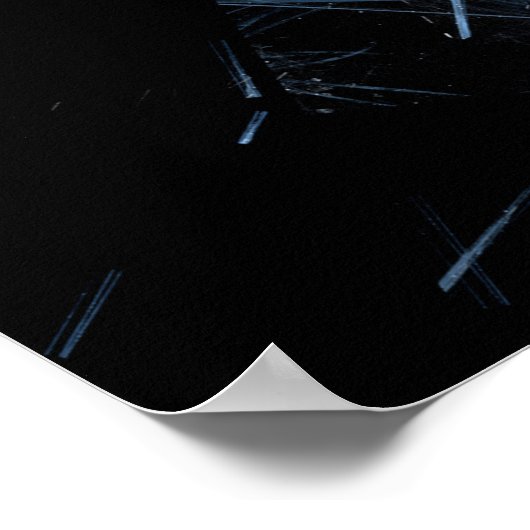 Computerfractale illustratie van de grijze blauwe  poster (Hoek)