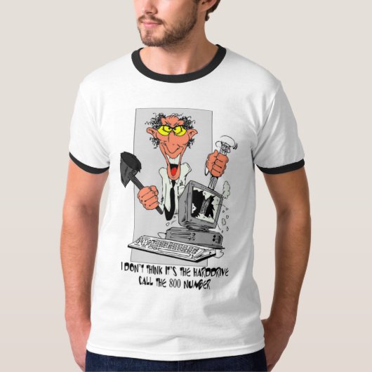 Computerfrustratie T-shirt (Voorkant)