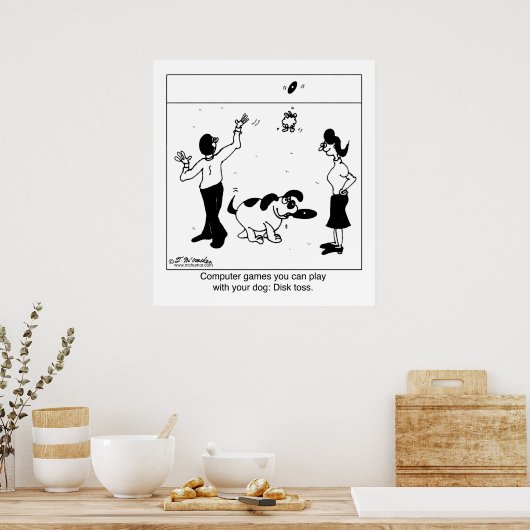 Computergames voor uw hond poster (Keuken)