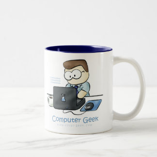 computergeek koffiebeker tweekleurige koffiemok