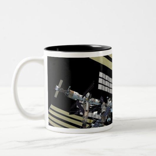 Computergegenereerd uitzicht 10 tweekleurige koffiemok (Links)