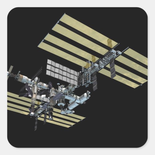 Computergegenereerd uitzicht 10 vierkante sticker (Voorkant)