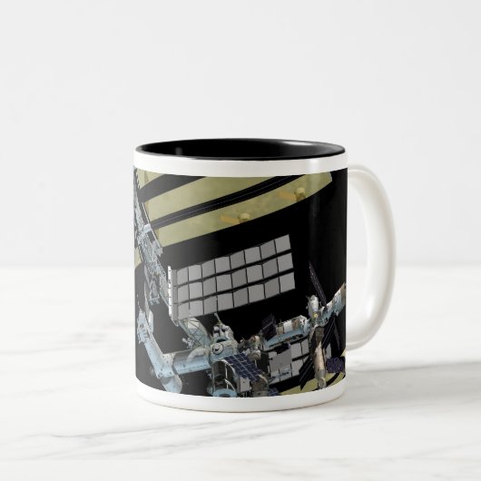 Computergegenereerd uitzicht 11 tweekleurige koffiemok (Voorkant rechts)