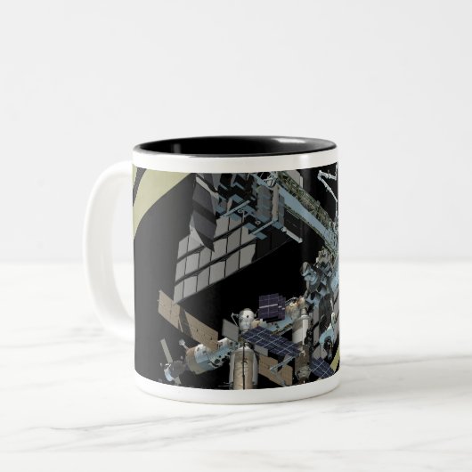 Computergegenereerd uitzicht 12 tweekleurige koffiemok (Voorkant links)