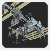 Computergegenereerd uitzicht 12 vierkante sticker (Voorkant)