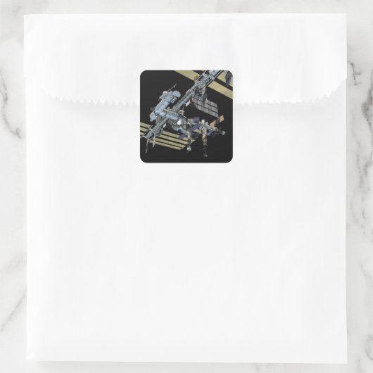 Computergegenereerd uitzicht 13 vierkante sticker (Tas)