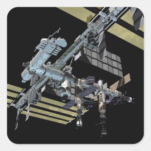 Computergegenereerd uitzicht 13 vierkante sticker (Voorkant)