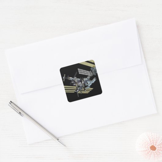 Computergegenereerd uitzicht 14 vierkante sticker (Envelop)