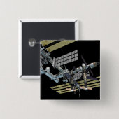 Computergegenereerd uitzicht 15 vierkante button 5,1 cm (Voorkant /achterkant)