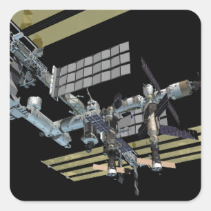 Computergegenereerd uitzicht 15 vierkante sticker