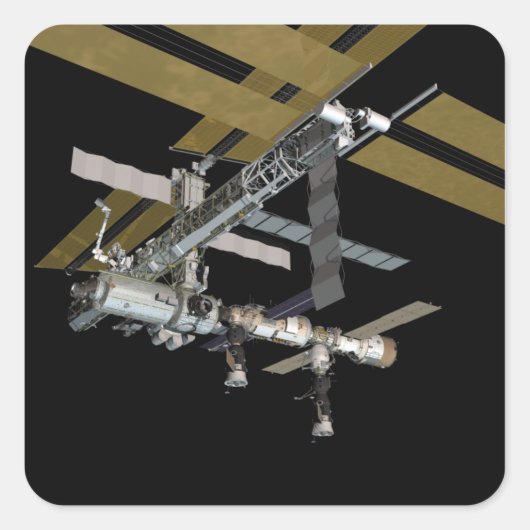 Computergegenereerd uitzicht 17 vierkante sticker (Voorkant)