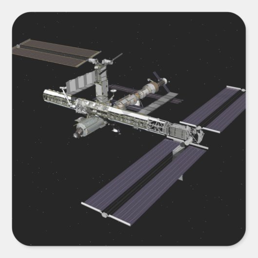 Computergegenereerd uitzicht 18 vierkante sticker (Voorkant)