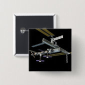 Computergegenereerd uitzicht 19 vierkante button 5,1 cm (Voorkant /achterkant)