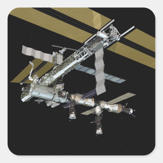 Computergegenereerd uitzicht 20 vierkante sticker (Voorkant)