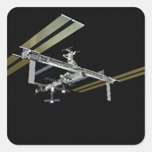 Computergegenereerd uitzicht 21 vierkante sticker