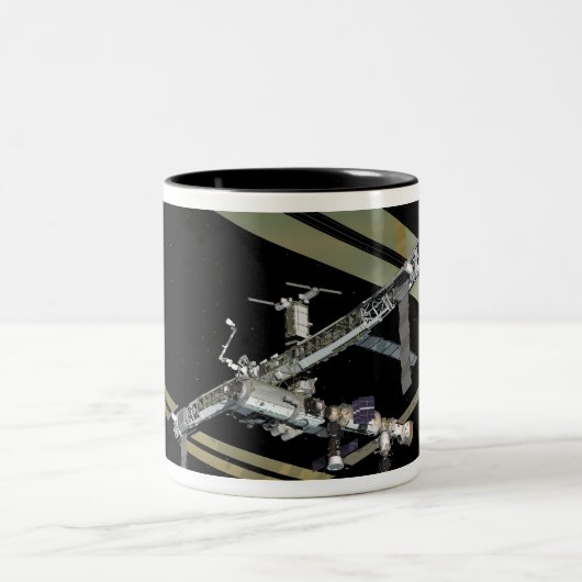 Computergegenereerd uitzicht 23 tweekleurige koffiemok (Center)