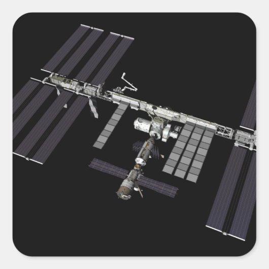 Computergegenereerd uitzicht 24 vierkante sticker (Voorkant)