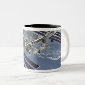 Computergegenereerd uitzicht 27 tweekleurige koffiemok (Voorkant rechts)