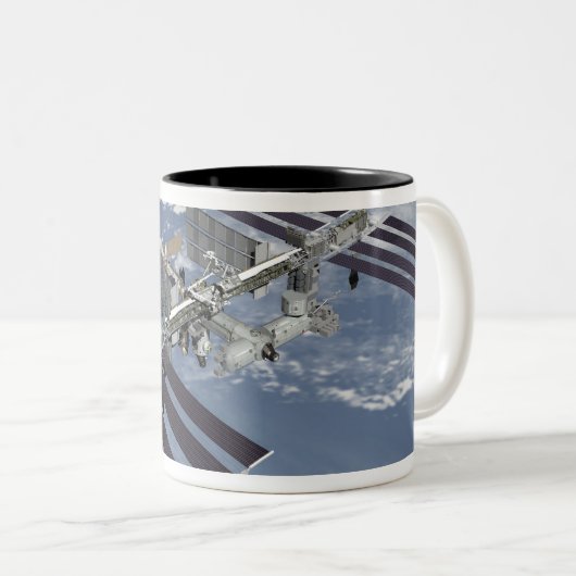 Computergegenereerd uitzicht 27 tweekleurige koffiemok (Voorkant rechts)