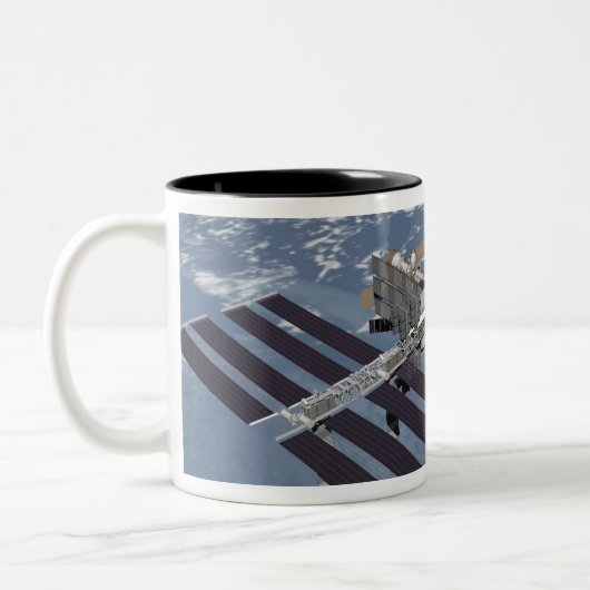 Computergegenereerd uitzicht 27 tweekleurige koffiemok (Links)