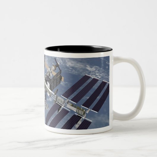 Computergegenereerd uitzicht 2 tweekleurige koffiemok (Rechts)