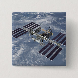 Computergegenereerd uitzicht 2 vierkante button 5,1 cm