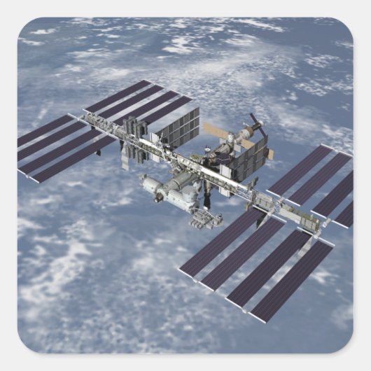 Computergegenereerd uitzicht 2 vierkante sticker (Voorkant)