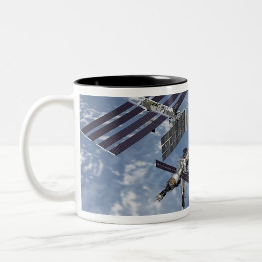 Computergegenereerd uitzicht 3 tweekleurige koffiemok (Links)