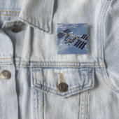 Computergegenereerd uitzicht 3 vierkante button 5,1 cm (In situ)