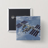 Computergegenereerd uitzicht 3 vierkante button 5,1 cm (Voorkant /achterkant)