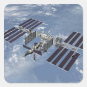 Computergegenereerd uitzicht 3 vierkante sticker (Voorkant)