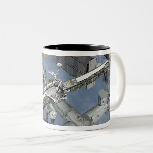 Computergegenereerd uitzicht 4 tweekleurige koffiemok (Voorkant rechts)