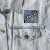 Computergegenereerd uitzicht 4 vierkante button 5,1 cm (In situ)