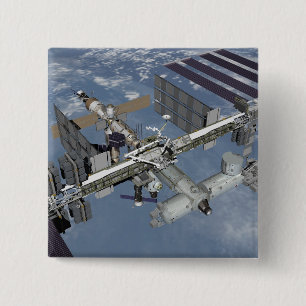 Computergegenereerd uitzicht 4 vierkante button 5,1 cm